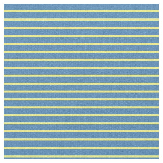 Yellow & Blue Colored Lines Fabric (Close Up)
