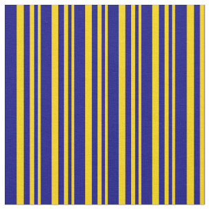 Yellow & Blue Colored Lines Pattern Fabric