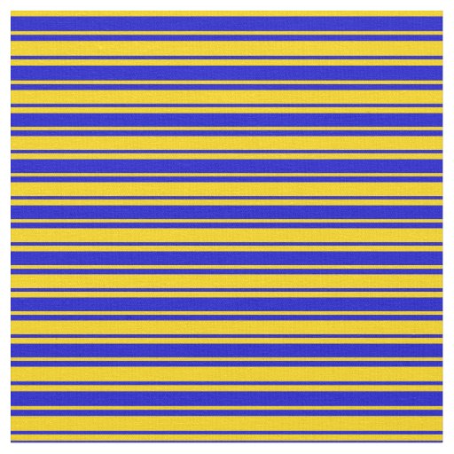 Yellow & Blue Colored Stripes Fabric