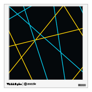 Yellow, Blue, cool, trendy, urban, modern lines Wall Decal