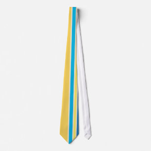 Yellow, Blue, Cream Retro Striped Tie