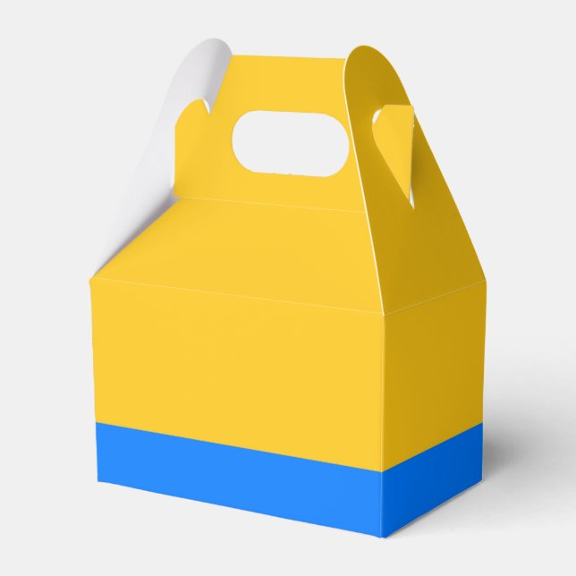 Yellow Blue Favor Boxes (Front Side)