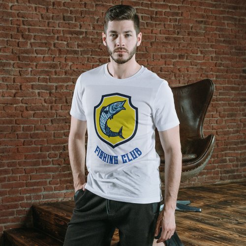 Yellow Blue Fishing Club T_Shirt