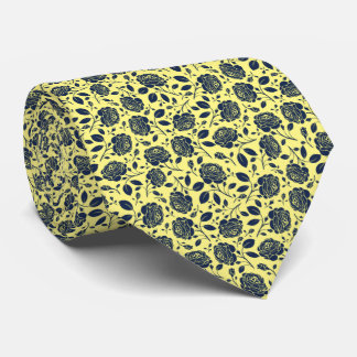 Yellow Blue Floral Wedding, Professional Neck Tie