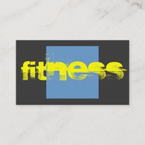 Yellow Blue Gray Trainer Fitness Business Card