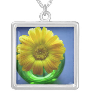 Yellow,Blue,Green Floral Pendant
