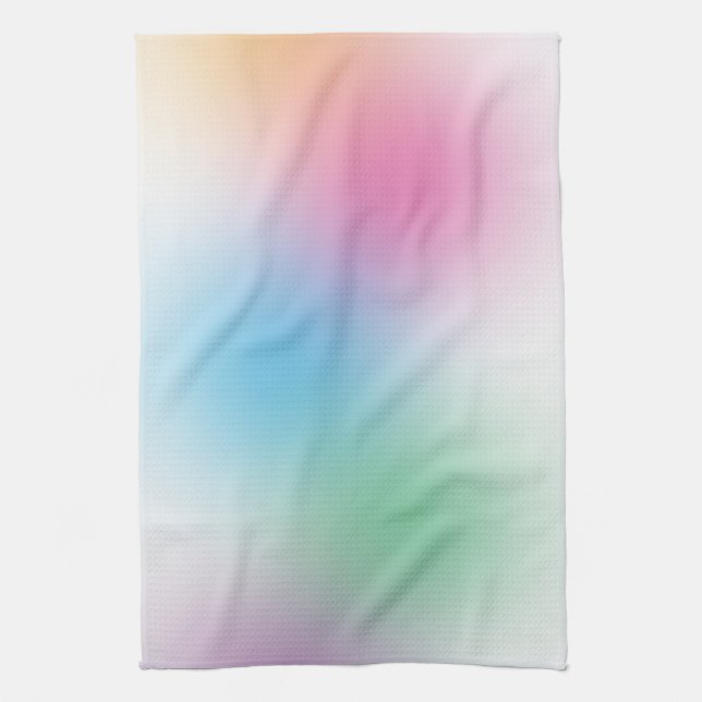 Yellow Blue Green Pink Purple Colorful Template Kitchen Towel (Vertical)