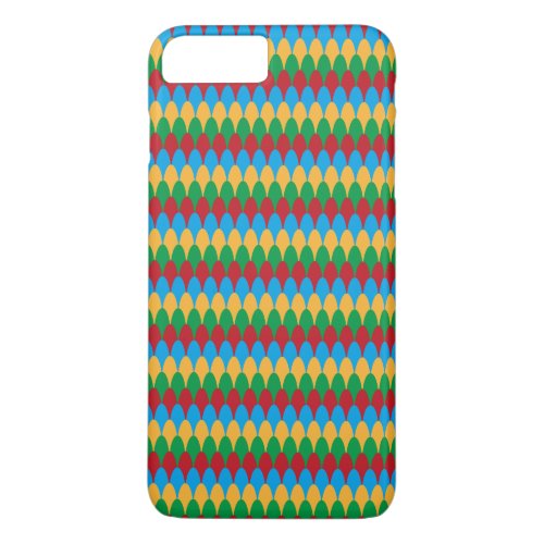 Yellow Blue Green  Red Geometric Scallops iPhone 8 Plus7 Plus Case