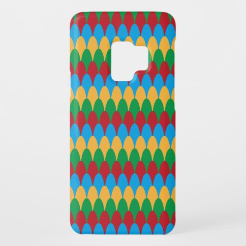 Yellow Blue Green  Red Geometric Scallops Case_Mate Samsung Galaxy S9 Case