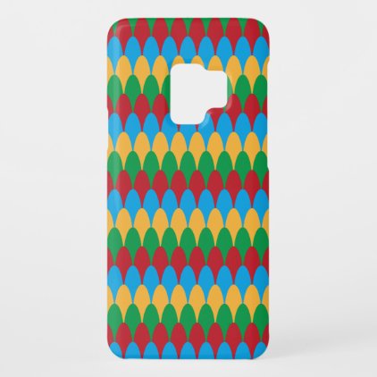 Yellow Blue Green &amp; Red Geometric Scallops Case-Mate Samsung Galaxy S9 Case