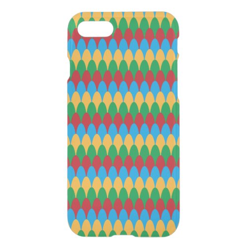 Yellow Blue Green  Red Geometric Scallops iPhone SE87 Case