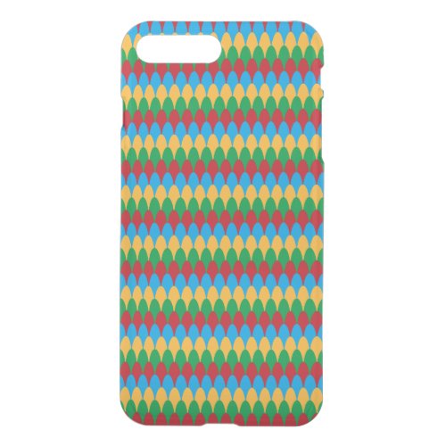 Yellow Blue Green  Red Geometric Scallops iPhone 8 Plus7 Plus Case