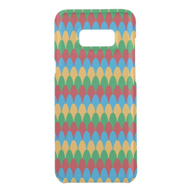 Yellow Blue Green & Red Geometric Scallops Uncommon Samsung Galaxy Case (Back)