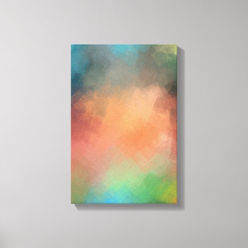 Yellow Blue Green Red Modern Abstract Art Colorful Canvas Print