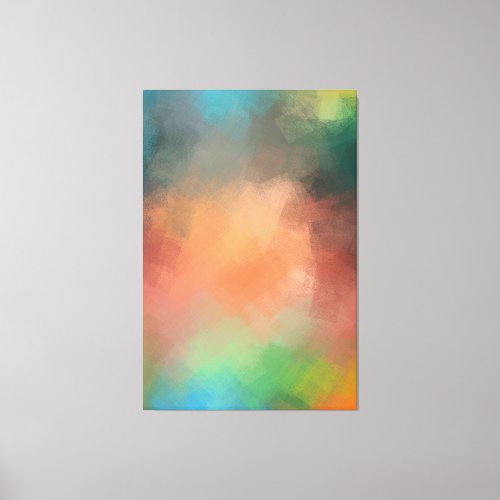 Yellow Blue Green Red Modern Colorful Abstract Art Canvas Print