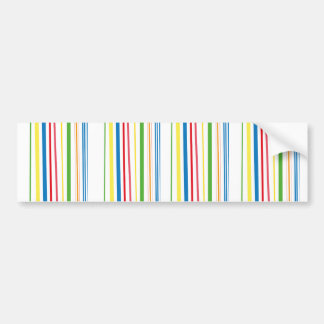 Yellow Blue Green Stripes Bumper Sticker
