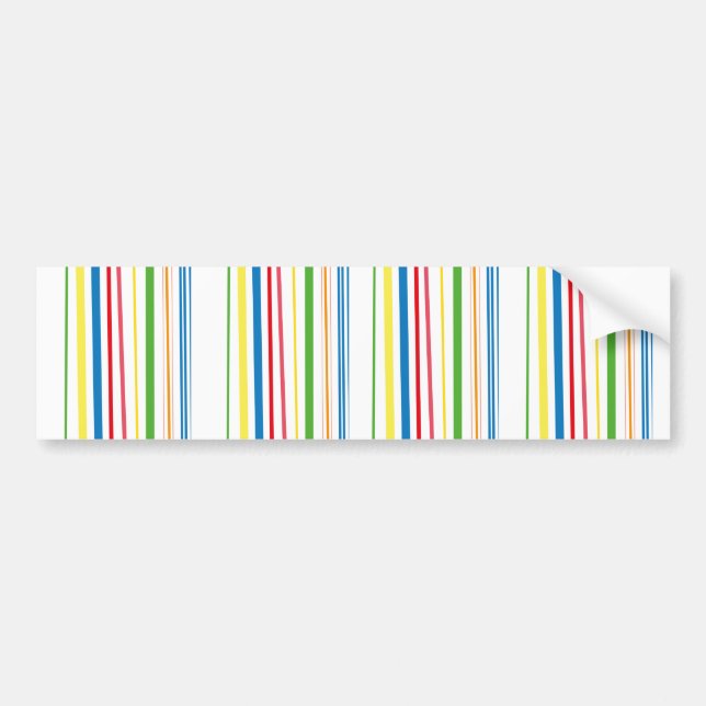 Yellow Blue Green Stripes Bumper Sticker (Front)