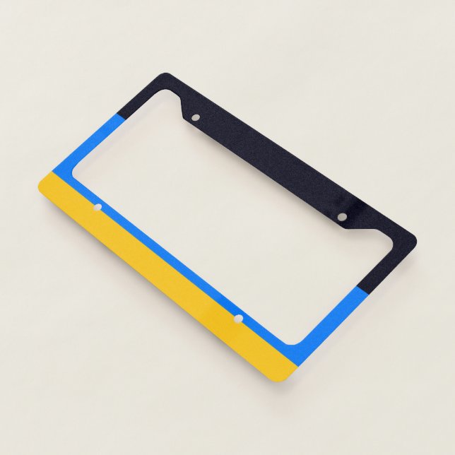 Yellow Blue License Plate Frame (3/4)