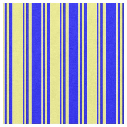 Yellow & Blue Lines Pattern Fabric