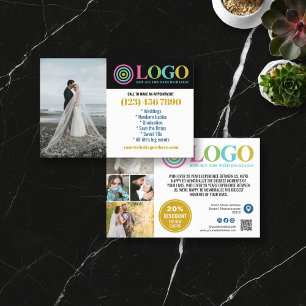 Yellow Blue Logo Photos Promo Small Business Flyer