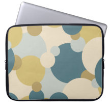 Yellow-blue molecules laptop bag