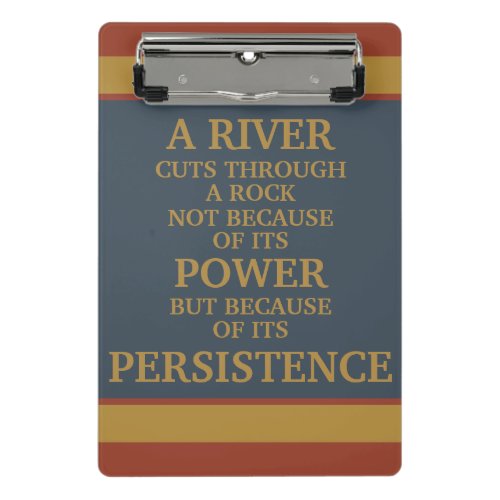 Yellow Blue Motivational Strength Persistence Mini Clipboard