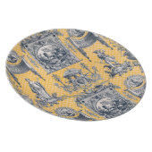 Yellow & Blue NeoClassical  French Toile Plate (Right Side)