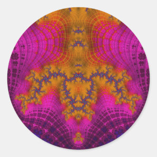 Yellow Blue Pink~ Classic Round Sticker