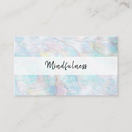  Yellow Blue Pink Pastel Mindfulness Meditation Business Card