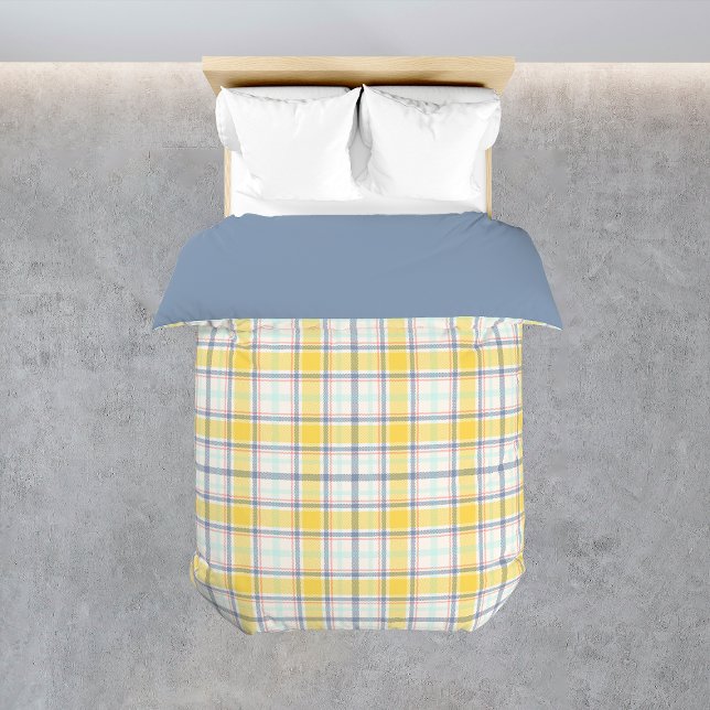 Yellow Blue Plaid Pattern Boy Bedroom Decor Bed Duvet Cover (Yellow Blue Plaid Pattern Boy Bedroom Decor Bed Duvet Cover
)