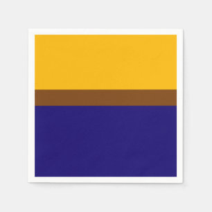 Yellow Blue Plain Color Block Design Napkins