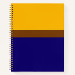 Yellow Blue Plain Color Block Design Notebook