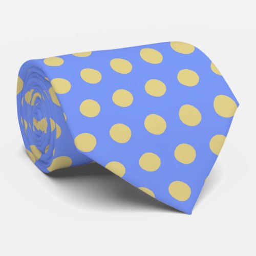 Yellow Blue Polka Dot Tie