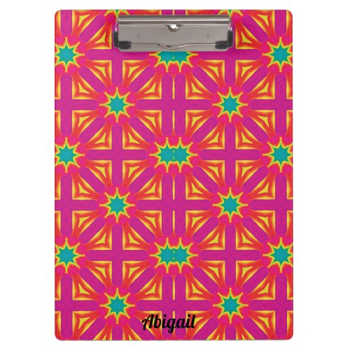 Yellow Blue Red and Pink design ABIGAIL Clipboar Clipboard