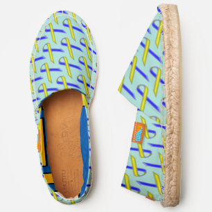 Yellow-Blue Standard Ribbon by Kenneth Yoncich Espadrilles