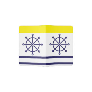 Yellow Blue Strip Wheel Custom Passport Holder