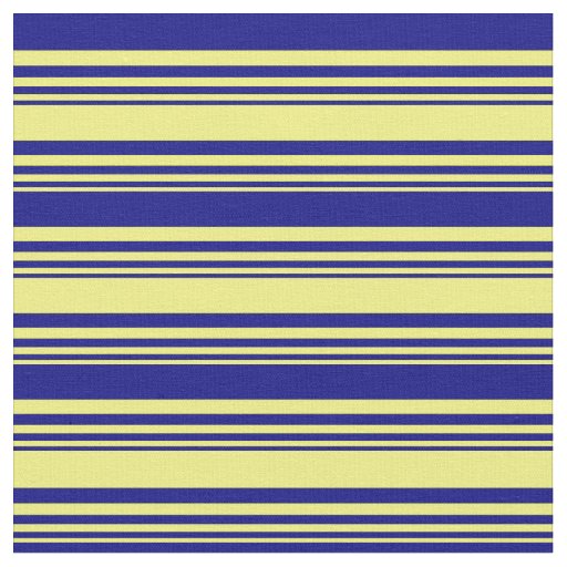 Yellow & Blue Striped/Lined Pattern Fabric