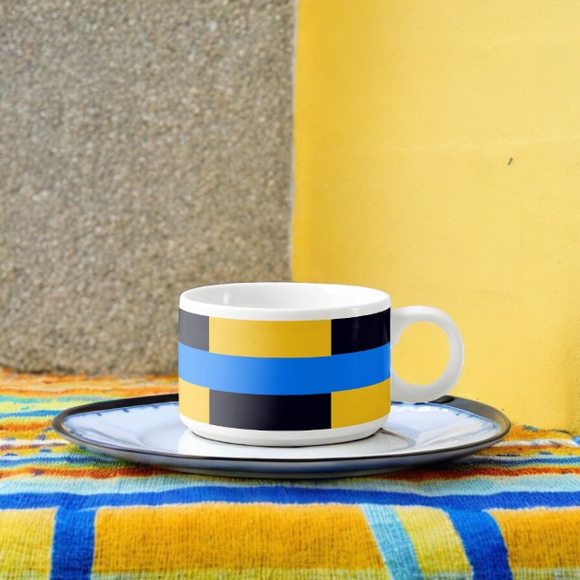 Yellow Blue Stripes  Bowl (Chili Bowl)