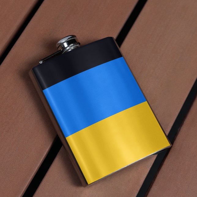 Yellow Blue Stripes  Flask (flask)