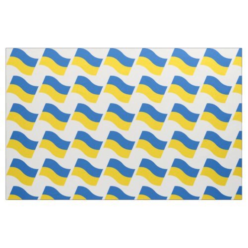 Yellow Blue Ukrainian Colors Fabric