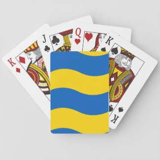 Yellow Blue Ukrainian Colors Playing Cards