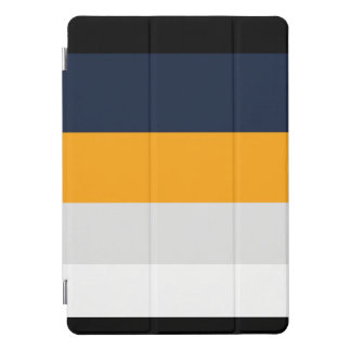 Yellow, blue, white, and black stripes iPad pro cover