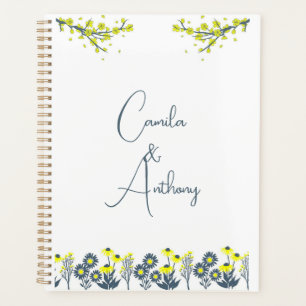 Yellow Blue Wildflower Floral Boho Wedding Planner