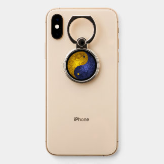 Yellow Blue Yin Yang Phone Ring Stand