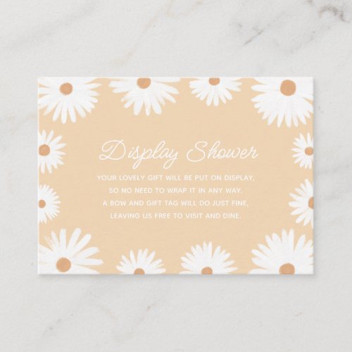 Yellow Boho Daisy Baby Shower Display Shower Enclosure Card