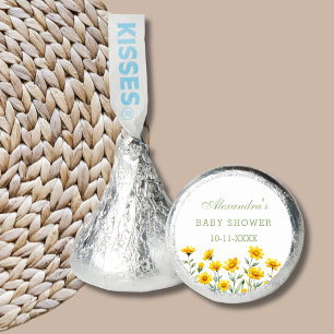 Yellow Boho Floral Wildflower Baby Shower Favors