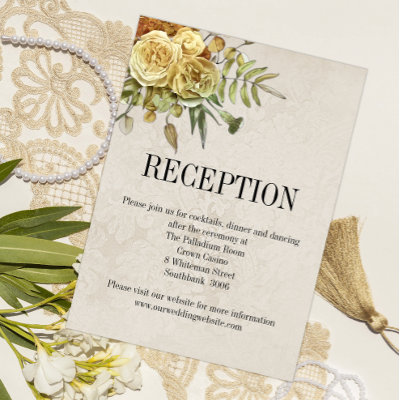 Yellow Boho Roses Shabby Chic Wedding Reception