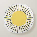 Yellow boho sun pillow<br><div class="desc">Yellow boho sun round pillow.</div>