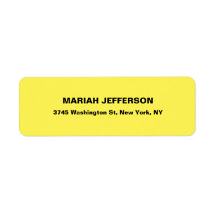 Yellow Bold Elegant Minimal Modern Professional Label