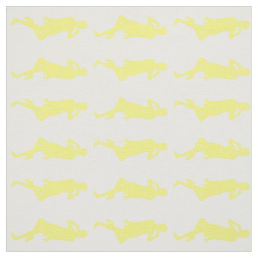 Yellow Bold Mod GoGo Girls Fabric
